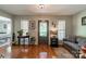 Cozy entryway featuring hardwood floors, decorative glass door, and comfortable seating area at 1005 Spring Rock Dr, Salisbury, NC 28146