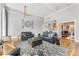Bright and spacious living room with hardwood floors and modern decor at 127 N Tryon St # 511, Charlotte, NC 28202