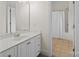 Bathroom features white vanity, tile floors, and a shower/tub combo at 172 Fairway Cir, Rock Hill, SC 29730