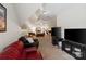 Spacious carpeted living room featuring a full bedroom setup at 172 Fairway Cir, Rock Hill, SC 29730