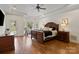 Spacious main bedroom with tray ceiling, sitting area, and access to the outdoors at 172 Fairway Cir, Rock Hill, SC 29730