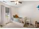 Bedroom features a daybed with storage drawers and neutral-colored walls and carpet at 176 Jennymarie Rd, Mooresville, NC 28115