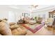 Comfortable living room featuring modern lighting, beautiful wood floors, and stylish furniture at 201 Churchill Dr, Kings Mountain, NC 28086
