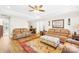 Bright and open living area featuring modern lighting, hardwood floors and comfortable furnishings at 201 Churchill Dr, Kings Mountain, NC 28086