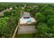 Aerial view of the community pool, clubhouse, and basketball court surrounded by lush greenery at 2304 Thunder Gulch Ct, Waxhaw, NC 28173