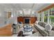 Sophisticated living room with hardwood floors, decorative fireplace, and stylish furnishings, creating an inviting space at 2304 Thunder Gulch Ct, Waxhaw, NC 28173