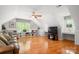 Spacious bonus room with built-ins, hardwood floors, and abundant natural light at 2306 Beechwood Dr, Waxhaw, NC 28173