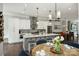 Bright kitchen with white cabinets, stainless steel appliances, and a large center island with pendant lighting at 2541 Kenmore Ave, Charlotte, NC 28204
