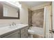 Bathroom featuring updated vanity, tiled shower, and modern fixtures at 2710 Red Bud Ln, Fort Mill, SC 29715