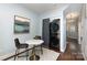 Cozy dining area with laundry closet featuring a stacked washer/dryer set at 3004 Point Clear Dr, Tega Cay, SC 29708