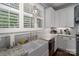 Farmhouse sink with granite counters and stainless steel appliances at 413 Nobles Way, Belmont, NC 28012