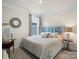 Cozy bedroom with a plush bed, side tables, decorative mirror and ample natural light at 5058 Antebellum Dr, Iron Station, NC 28080