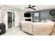 Comfortable living room featuring a fireplace and sliding glass doors to the exterior at 5257 Glenlea Walk Ln, Charlotte, NC 28216