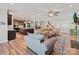 Open-concept living space with a view of the kitchen and dining area at 6312 Kennard Dr, Charlotte, NC 28216