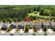 Aerial view of a neighborhood showcasing well-maintained homes and lush greenery at 7039 Chrysanthemum Rd, Lancaster, SC 29720