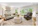 Inviting living room with hardwood floors, comfortable seating, and large windows at 1209 Yale Pl, Charlotte, NC 28209