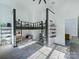 Modern bedroom with custom bunk beds and unique shelving at 1525 Shinnville Rd, Cleveland, NC 27013