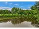 Scenic view of a pond reflecting lush greenery and a clear blue sky with scattered clouds at 1607 Old Lawyers Rd, Marshville, NC 28103
