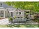 Back patio featuring modern outdoor seating beneath a large umbrella, perfect for entertaining at 1726 The Plz, Charlotte, NC 28205