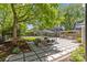 Backyard featuring a patio, outdoor dining area and seating, landscaping and string lights at 1726 The Plz, Charlotte, NC 28205