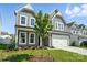 Charming two-story home featuring gray siding, white trim, a two-car garage, and a well-maintained lawn at 2012 Embassy Ct # 46, Charlotte, NC 28213