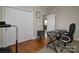 Another view of the well lit home office with hardwood floors at 2124 Roslyn Ave, Charlotte, NC 28208