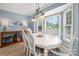Light-filled breakfast nook featuring a bay window, comfortable seating, and blue walls at 2382 Erika Ln, Gastonia, NC 28056