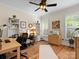 Bright office space with two desks, natural lighting and wood flooring at 246 Mcduffie Ln, Fort Mill, SC 29715