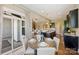 Open-concept kitchen and dining area with granite counters and stainless appliances overlooking the living room at 505 Chamberlain Ct, Mcadenville, NC 28101