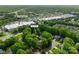Aerial view of property and surrounding area near the Stonecrest shopping center at 6101 Park Hill Rd, Charlotte, NC 28277