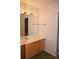 Bathroom with floral wallpaper and wood vanity at 625 Court Side Dr, Salisbury, NC 28147