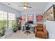 This office has a window for natural light and a comfortable leather chair at 8429 Golden Stone Ln, Fort Mill, SC 29707