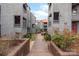 Pathway leads through a well-maintained complex with lush landscaping at 9029 J M Keynes Dr # 63, Charlotte, NC 28262