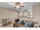 Open concept dining area featuring modern light fixture and kitchen view at 9029 J M Keynes Dr # 63, Charlotte, NC 28262