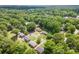 Lush aerial view of a wooded neighborhood, showcasing tree coverage and residential properties at 907 E 9Th Ave, Gastonia, NC 28054