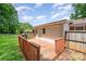 Cozy back deck with wood railing, perfect for outdoor relaxation and enjoying backyard views at 907 E 9Th Ave, Gastonia, NC 28054