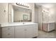 Large bathroom with double sinks and a large mirror at 13216 Old Compton Ct, Pineville, NC 28134