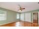 Bright bedroom with hardwood floors, closets and two large windows at 1340 Piccadilly Dr, Charlotte, NC 28211