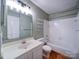 Traditional bathroom with white fixtures and plenty of storage space at 2900 #G Heathstead Pl, Charlotte, NC 28210