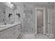 Elegant bathroom features double vanity, marble countertops, and a luxurious glass-enclosed shower at 3075 Jamestown Dr, Gastonia, NC 28054