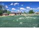 Expansive backyard features a lush lawn and mature trees surrounding a red brick home at 3270 Kings Row Dr, Rock Hill, SC 29732