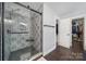 Modern bathroom with stylish tiled shower, glass door, and updated fixtures at 3270 Kings Row Dr, Rock Hill, SC 29732