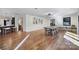 Open dining room with wood floors and built in shelving at 3270 Kings Row Dr, Rock Hill, SC 29732