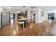 Open concept kitchen with large island, stainless appliances, and stylish counter seating at 3270 Kings Row Dr, Rock Hill, SC 29732
