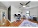 Cozy home office with hardwood floors, ceiling fan, and work space at 3270 Kings Row Dr, Rock Hill, SC 29732