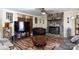 Inviting living room with a stone fireplace, wood floors, and neutral decor at 3842 Harmony Rd, Catawba, SC 29704