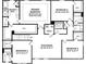 Detailed floor plan showcasing the layout of the upper level, including the bedrooms and flex room at 404 Balboa St, Matthews, NC 28104