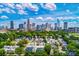 Scenic aerial view of the Charlotte skyline with lush greenery and vibrant blue skies at 424 Balboa St, Matthews, NC 28104
