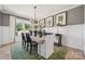 Elegant dining room featuring a modern chandelier, stylish table setting, and large windows for natural light at 424 Balboa St, Matthews, NC 28104