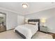 Cozy bedroom with a queen-sized bed and soft neutral tones at 4360 Woodglen Ln, Charlotte, NC 28226